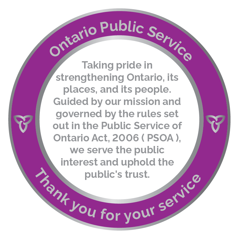 Ministry of Health Long Service Award Medallion Mock Up - Back